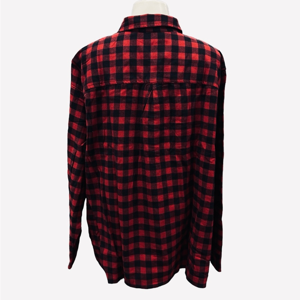 Carhartt Shirt Women's Flannel Rugged Flex Loose Buffalo Plaid Red Size 2XL - Picture 7 of 11